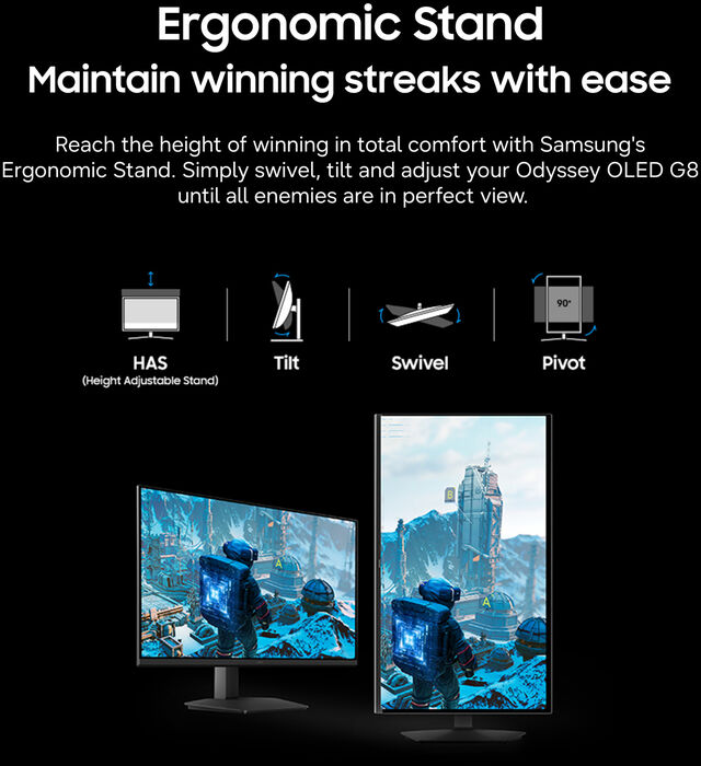 Samsung 27" Odyssey OLED G8 G80SH 4K UHD tölvuskjár