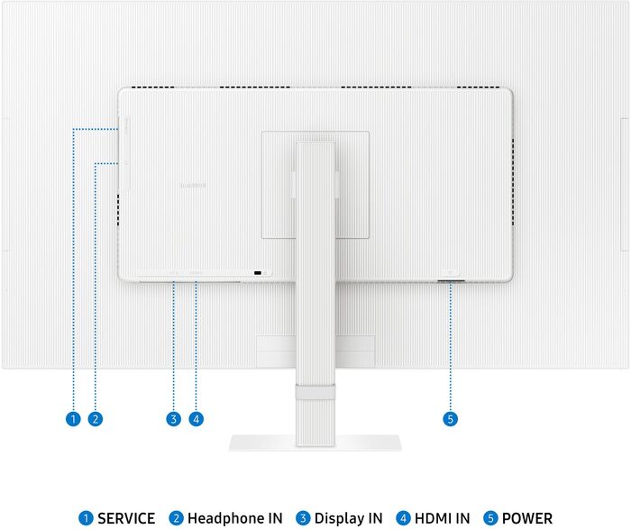 Samsung 32" ViewFinity S7 tölvuskjár - Hvítur