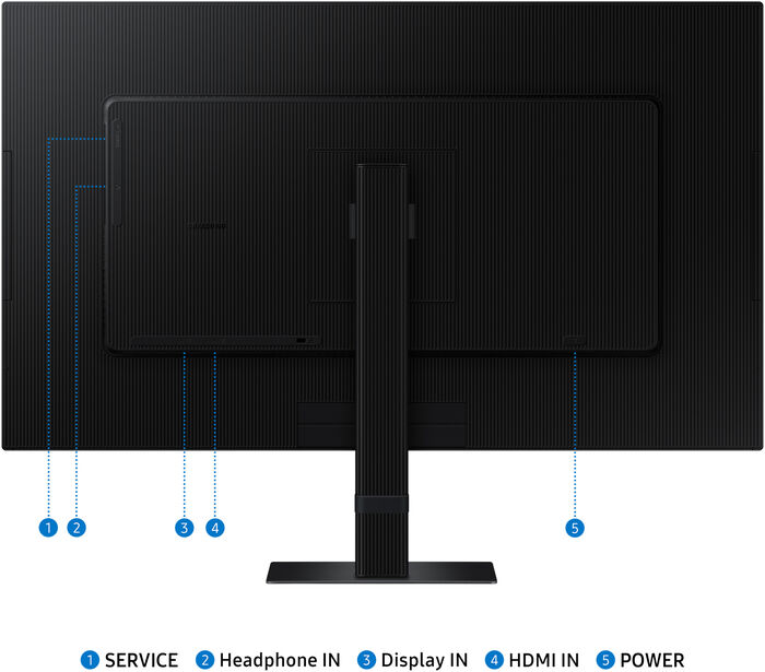 Samsung 37" ViewFinity S7 tölvuskjár - Svartur