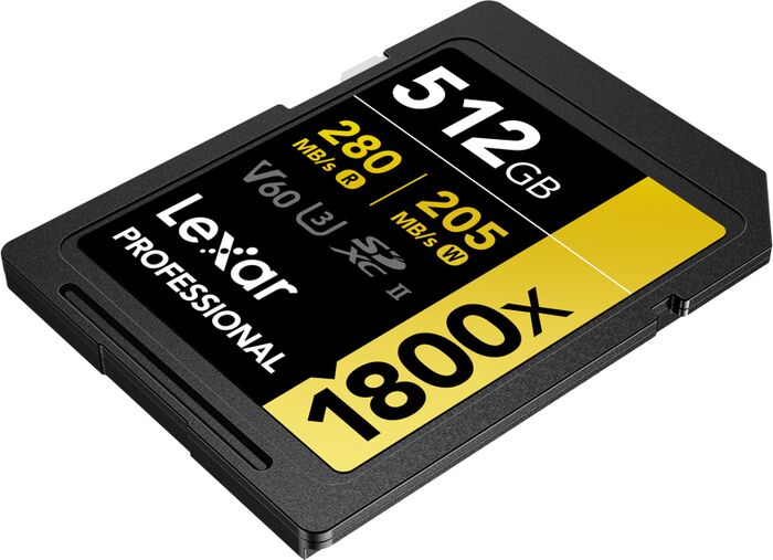 Lexar 1800x 512GB SDXC Professional (V60)