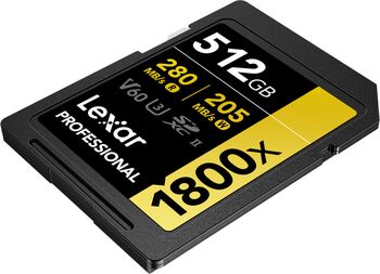 Lexar 1800x 512GB SDXC Professional (V60)