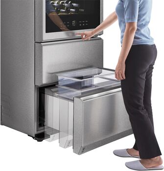 LG Signature vínkæli- og frystiskápur LSR200W - Stál