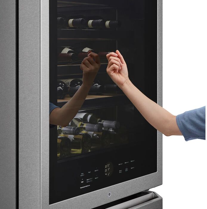 LG Signature vínkæli- og frystiskápur LSR200W - Stál