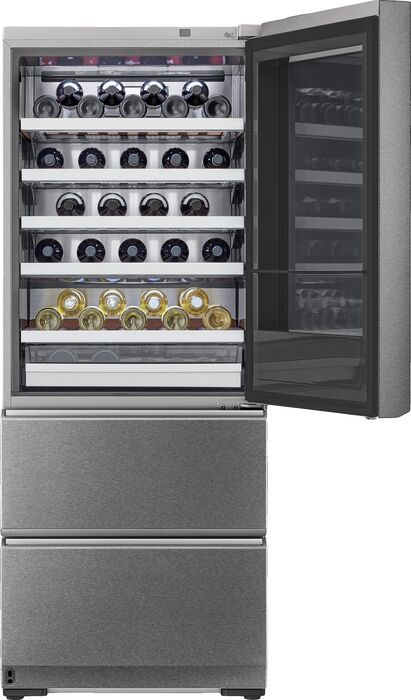 LG Signature vínkæli- og frystiskápur LSR200W - Stál