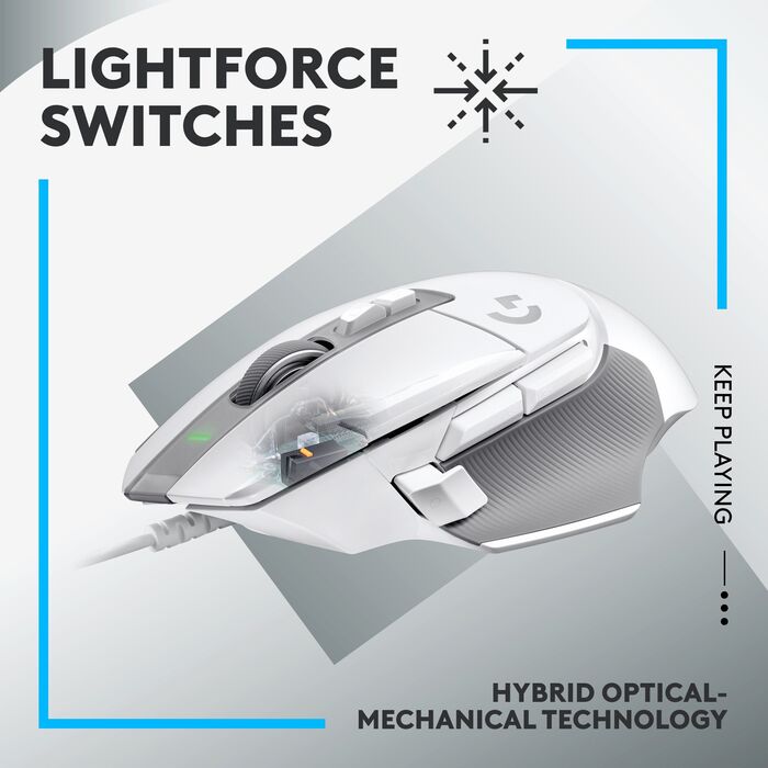 Logitech G502 X leikjamús - Hvít