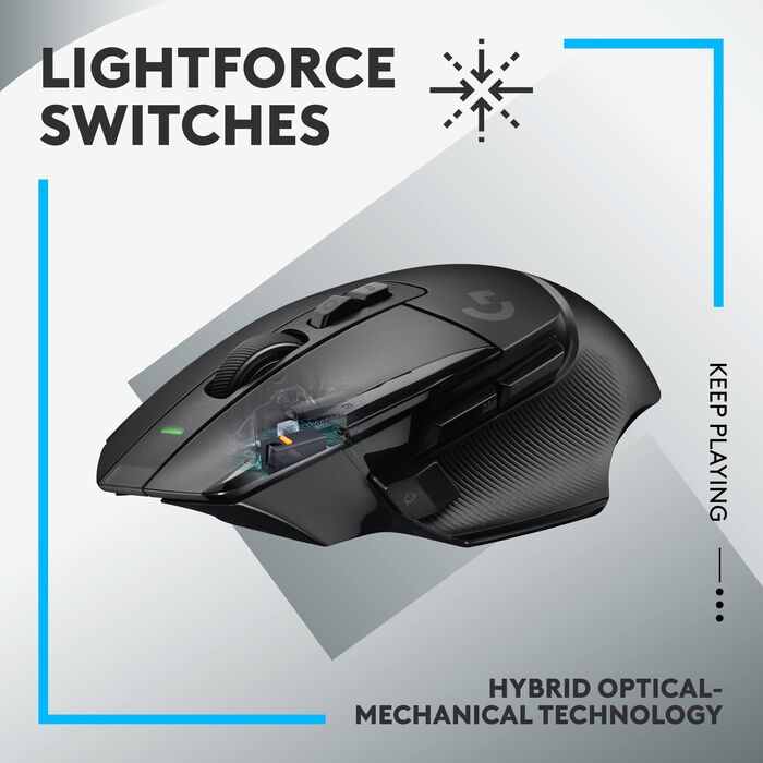 Logitech G502 X Lightspeed þráðlaus leikjamús - Svört 