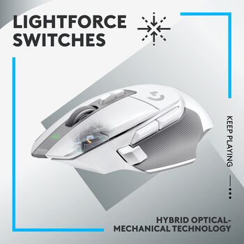 Logitech G502 X Lightspeed þráðlaus leikjamús - Hvít 