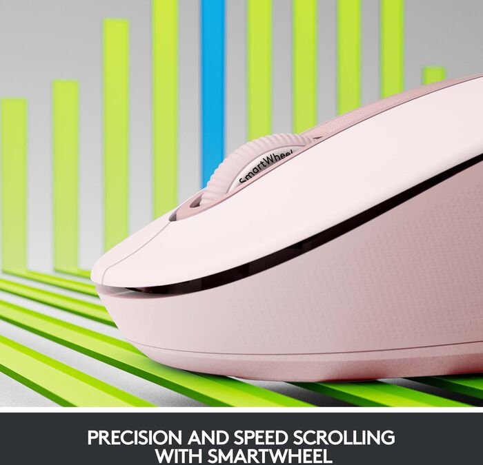 Logitech M650 L þráðlaus mús - Bleik