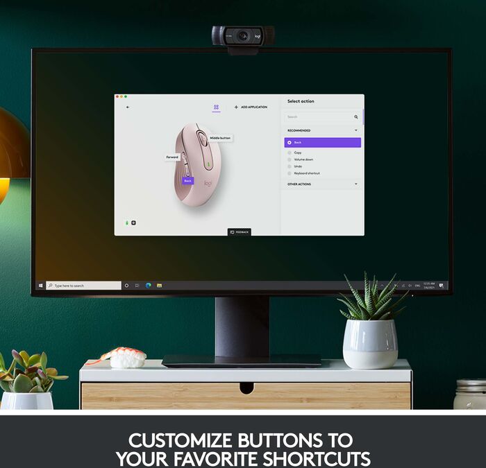Logitech M650 L þráðlaus mús - Bleik