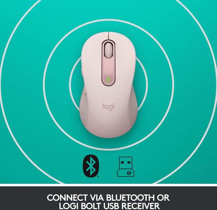 Logitech M650 L þráðlaus mús - Bleik