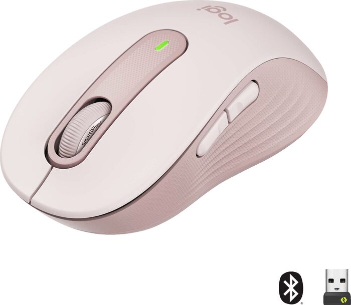 Logitech M650 L þráðlaus mús - Bleik