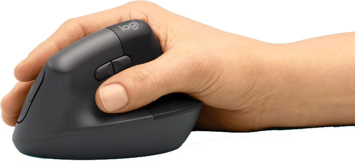 Logitech Lift Vertical Ergonomic þráðlaus mús - Svört