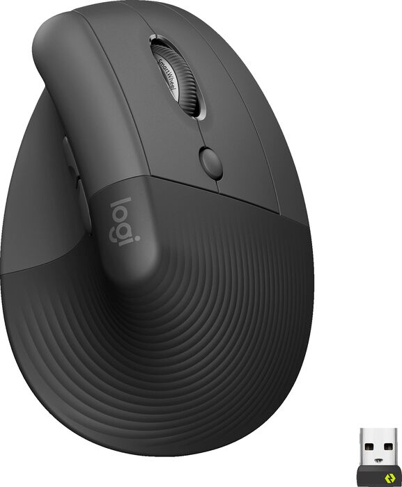Logitech Lift Vertical Ergonomic þráðlaus mús - Svört