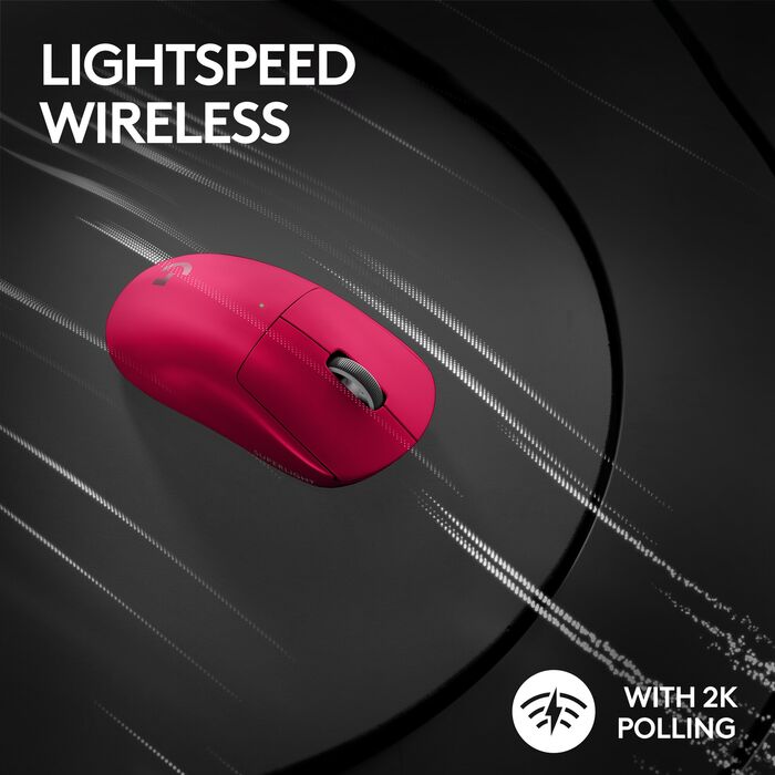 Logitech G Pro X Superlight 2 þráðlaus leikjamús - Bleik