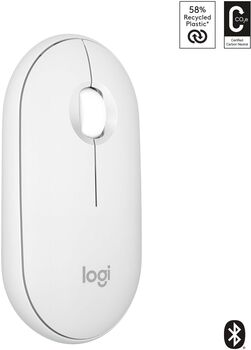 Logitech Pebble Mouse 2 þráðlaus mús - Hvít 