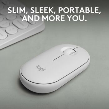 Logitech Pebble Mouse 2 þráðlaus mús - Hvít 
