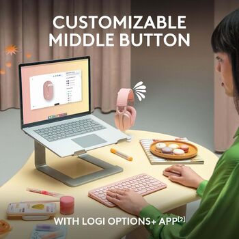 Logitech Pebble Mouse 2 þráðlaus mús - Hvít 