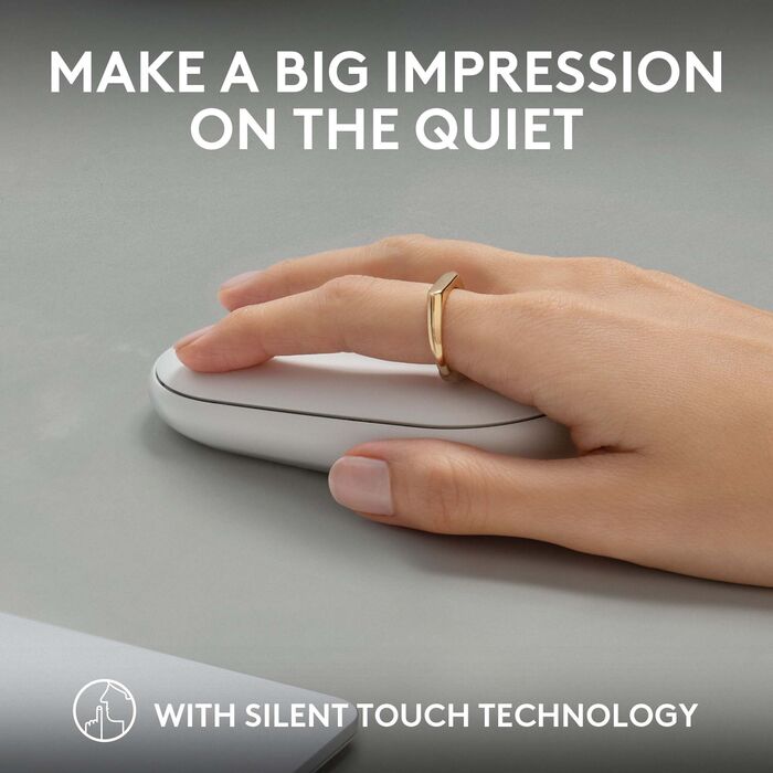 Logitech Pebble Mouse 2 þráðlaus mús - Hvít