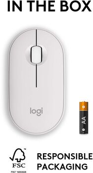 Logitech Pebble Mouse 2 þráðlaus mús - Hvít 