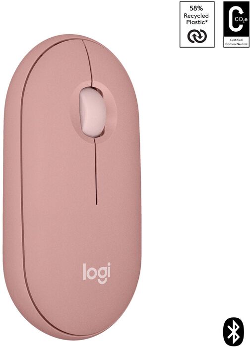 Logitech Pebble Mouse 2 þráðlaus mús - Bleik
