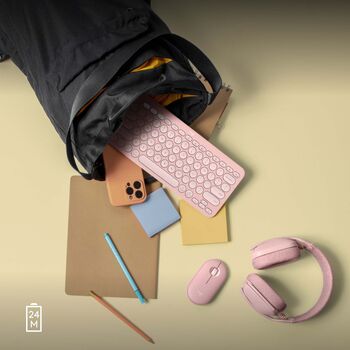 Logitech Pebble Mouse 2 þráðlaus mús - Bleik 