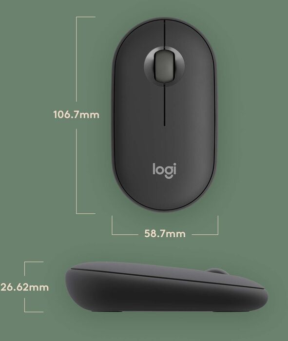 Logitech Pebble Mouse 2 þráðlaus mús - Svört 