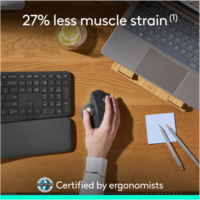 Logitech MX Ergo S Advanced þráðlaus kúlumús - Svört