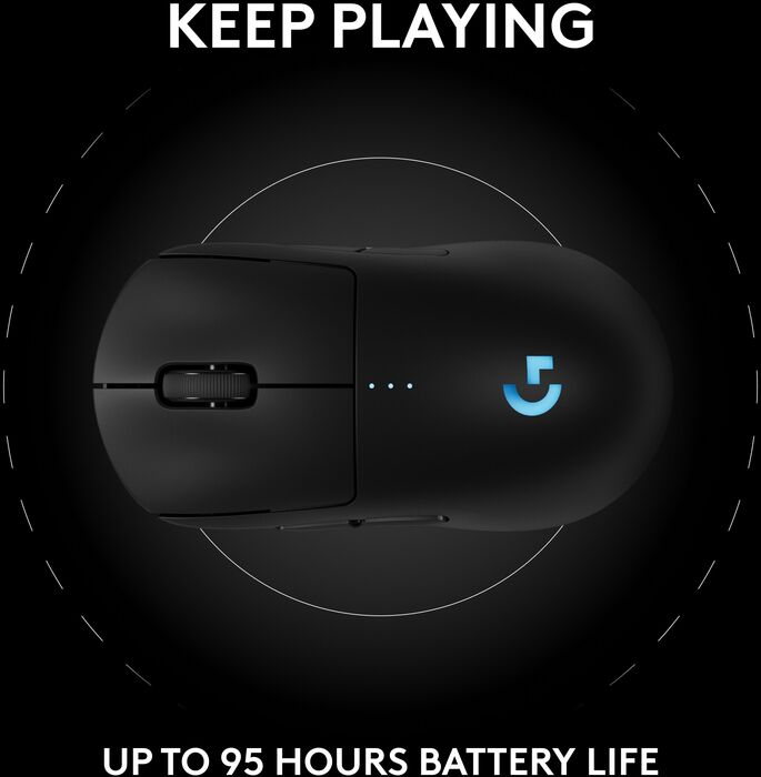 Logitech G Pro 2 Lightspeed þráðlaus leikjamús - Svört