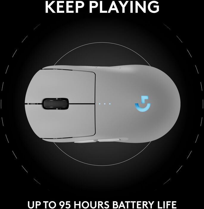 Logitech G Pro 2 Lightspeed þráðlaus leikjamús - Hvít