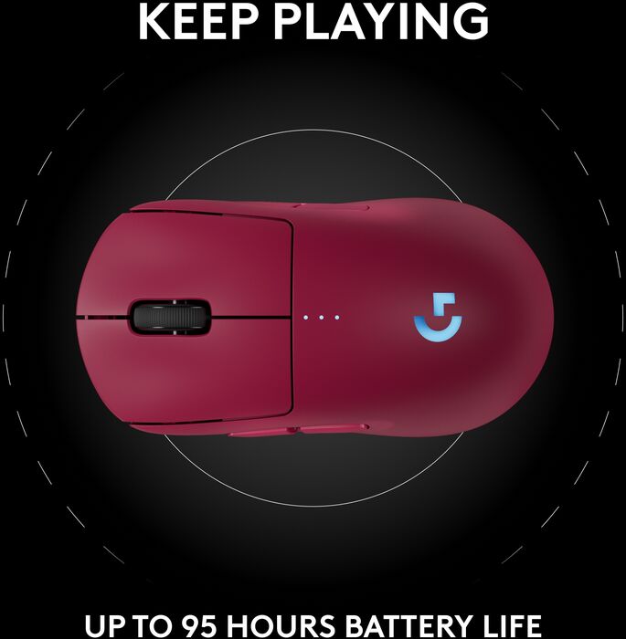 Logitech G Pro 2 Lightspeed þráðlaus leikjamús - Bleik