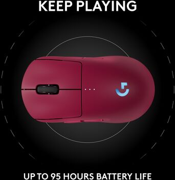 Logitech G Pro 2 Lightspeed þráðlaus leikjamús - Bleik