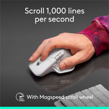 Logitech MX Master 4 þráðlaus mús f. Mac - Hvít