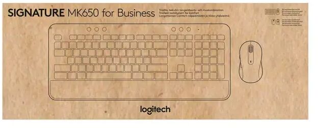 Logitech Signature MK650 þráðlaust lyklaborð og mús - Svart