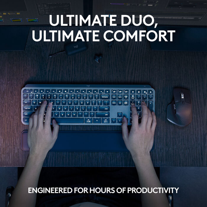 Logitech MX Keys S Combo þráðlaust lyklaborð og mús - Svört