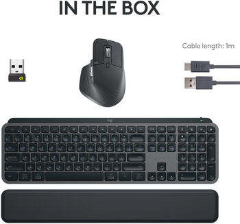 Logitech MX Keys S Combo þráðlaust lyklaborð og mús - Svört