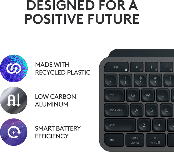 Logitech MX Keys S Combo þráðlaust lyklaborð og mús - Svört