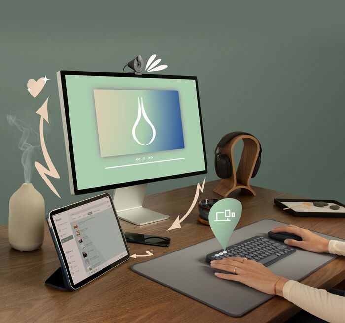 Logitech Pebble Keys 2 K380s þráðlaust lyklaborð - Svart 