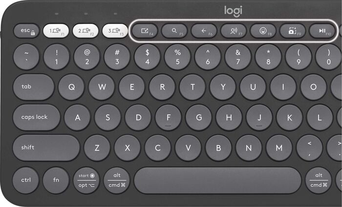 Logitech Pebble Keys 2 K380s þráðlaust lyklaborð - Svart 