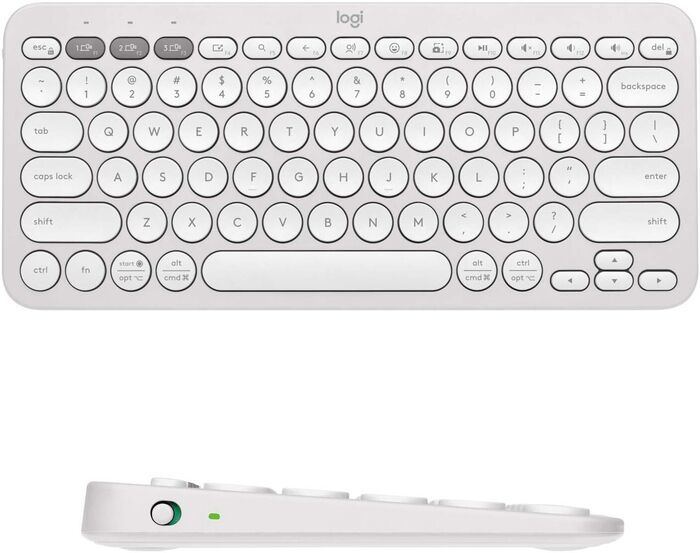 Logitech Pebble Keys 2 K380s þráðlaust lyklaborð - Hvítt 