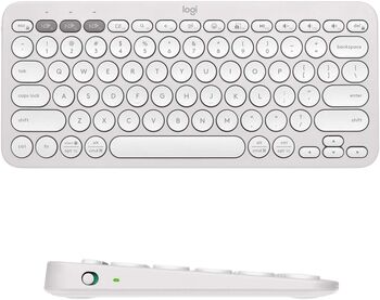 Logitech Pebble Keys 2 K380s þráðlaust lyklaborð - Hvítt 