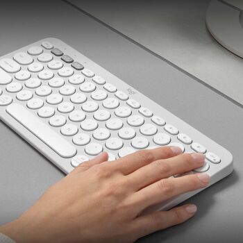 Logitech Pebble Keys 2 K380s þráðlaust lyklaborð - Hvítt 