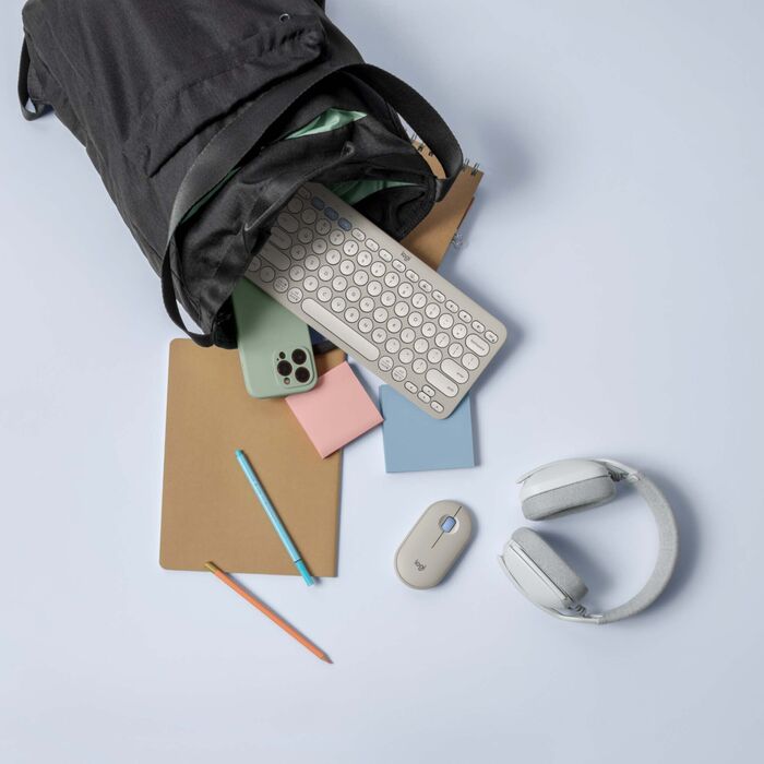 Logitech Pebble Keys 2 K380s þráðlaust lyklaborð - Hvítt 