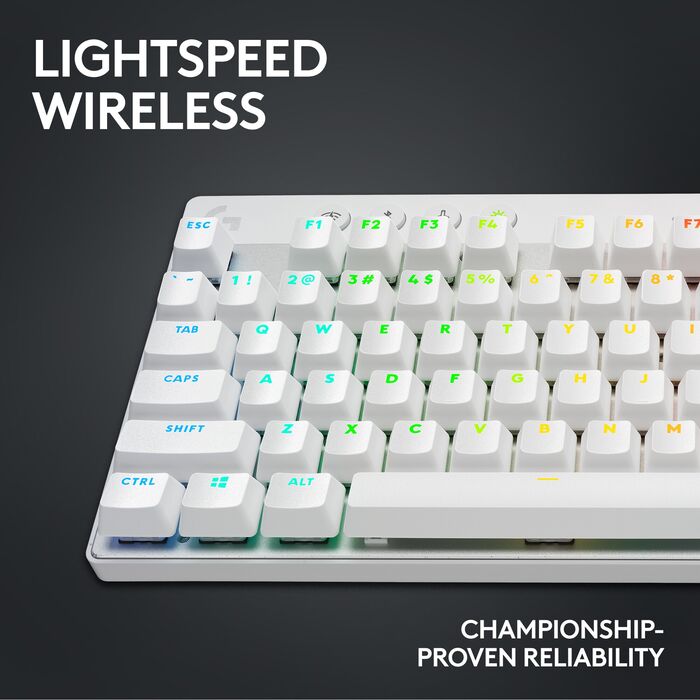 Logitech G Pro TKL Tactile þráðlaust leikjalyklaborð - Hvítt 