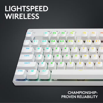 Logitech G Pro TKL Tactile þráðlaust leikjalyklaborð - Hvítt 
