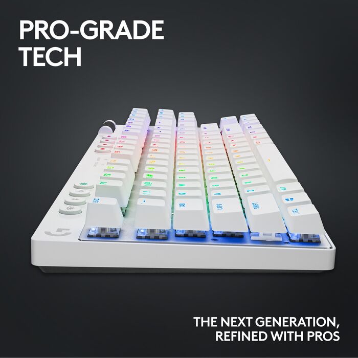 Logitech G Pro TKL Tactile þráðlaust leikjalyklaborð - Hvítt 