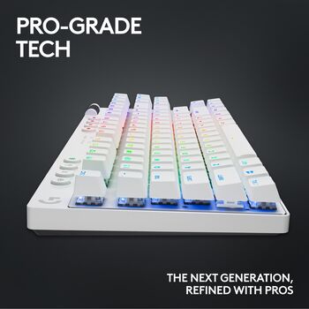 Logitech G Pro TKL Tactile þráðlaust leikjalyklaborð - Hvítt 