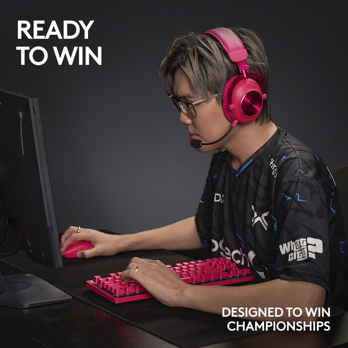 Logitech G Pro TKL Tactile þráðlaust leikjalyklaborð - Bleikt