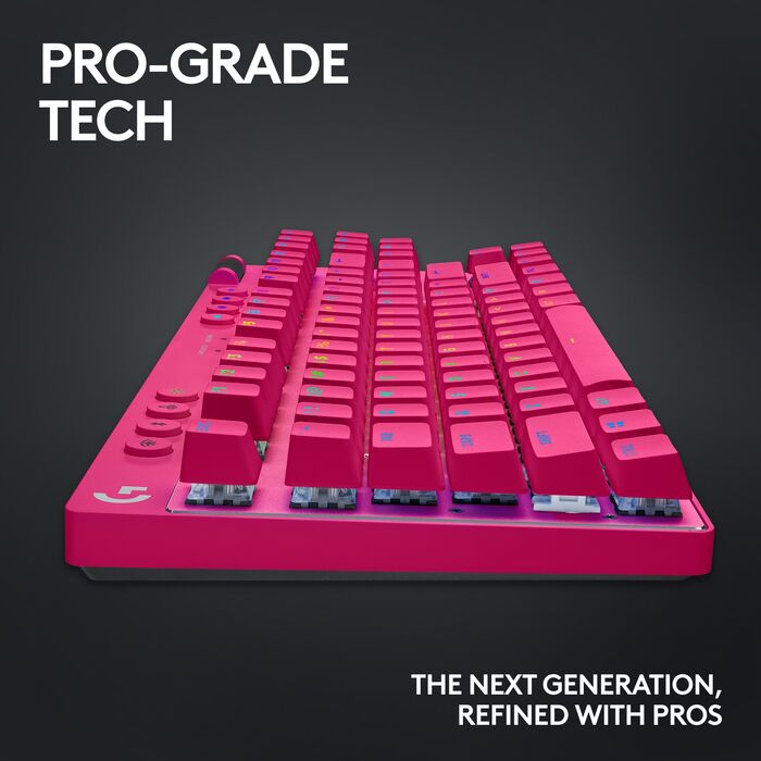 Logitech G Pro TKL Tactile þráðlaust leikjalyklaborð - Bleikt
