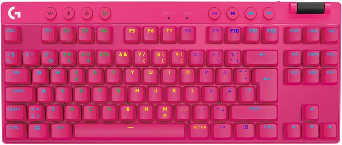 Logitech G Pro TKL Tactile þráðlaust leikjalyklaborð - Bleikt