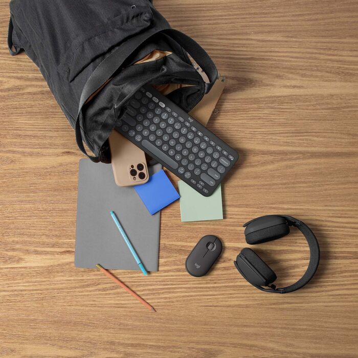 Logitech Pebble 2 K380S/M350S lyklaborð og mús - Svart 